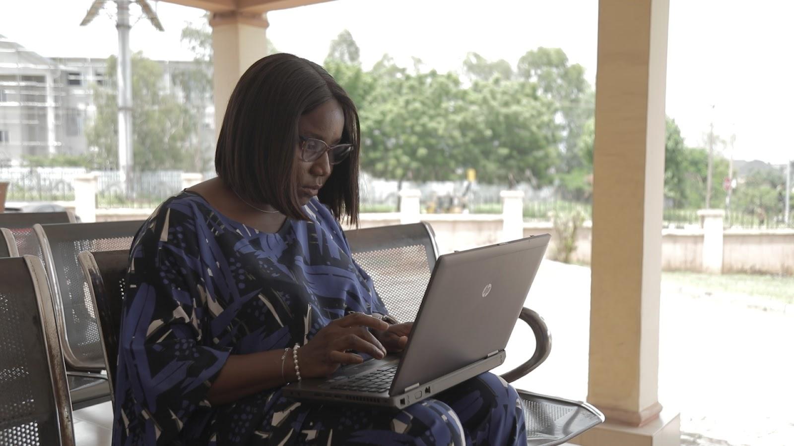 A trainee coding during the Enugu Turing Tech programme
