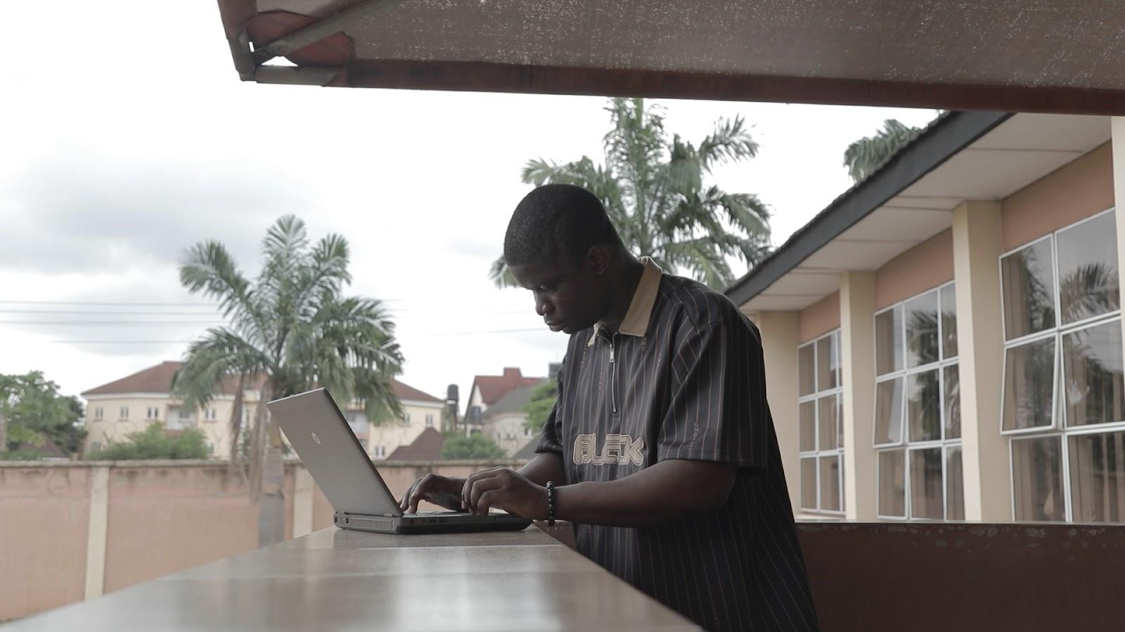 A developer at work